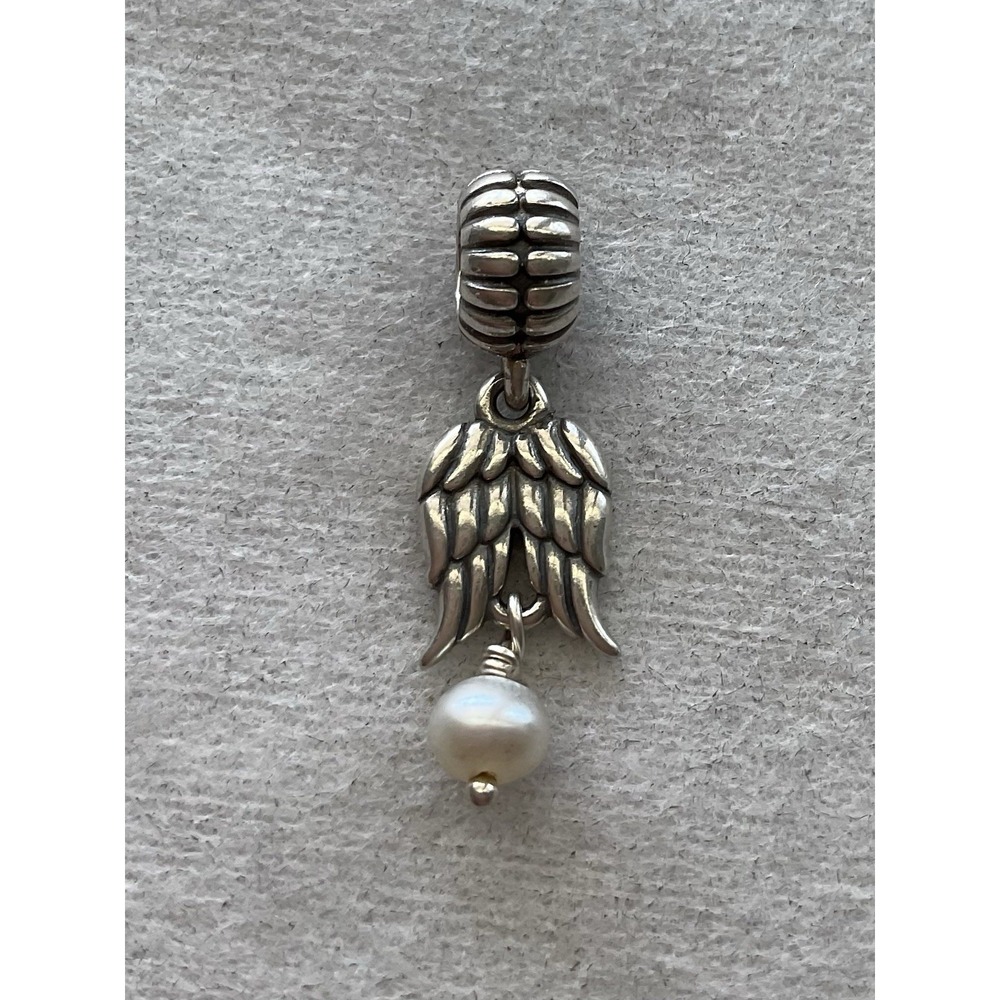 retired Pandora sterling silver guardian angel wings dangle charm ALE 925